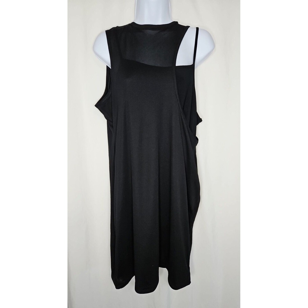 Open‎ Edit Womens Black Asymmetrical Sleeveless Mini Dress Size XXL NWOT